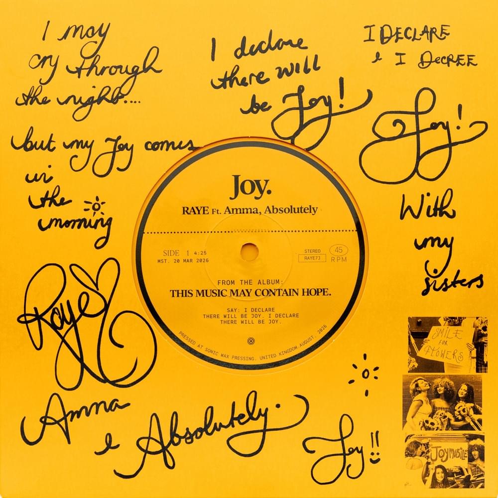 Joy by RAYE, Amma, Absolutely cover artwork